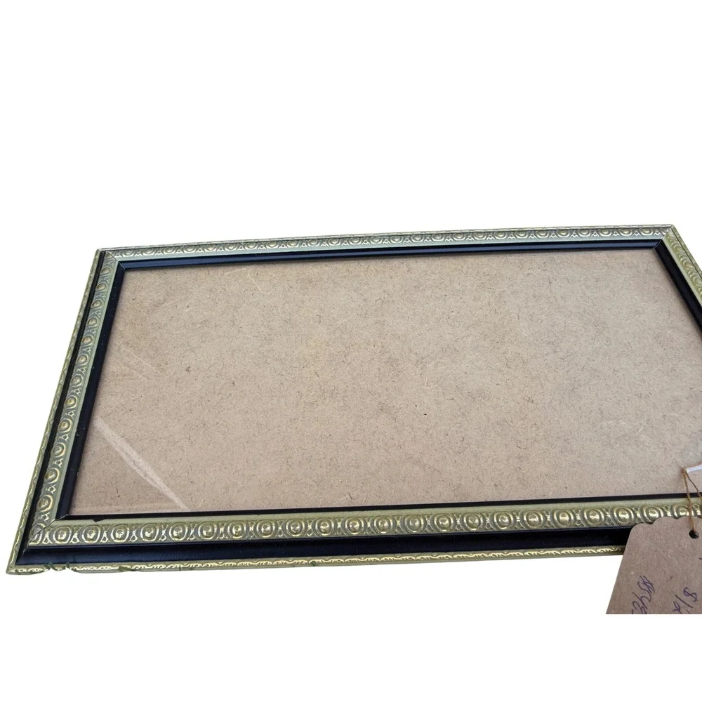 Vintage Black and Gold Ornate Panoramic Picture Frame 11.5x6 Landscape Wall Art